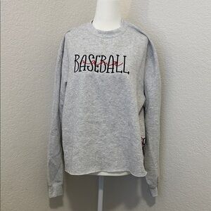 Gray Baseball Mom Sweatshirt